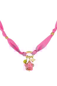 Ketting Flower - Fuchsia