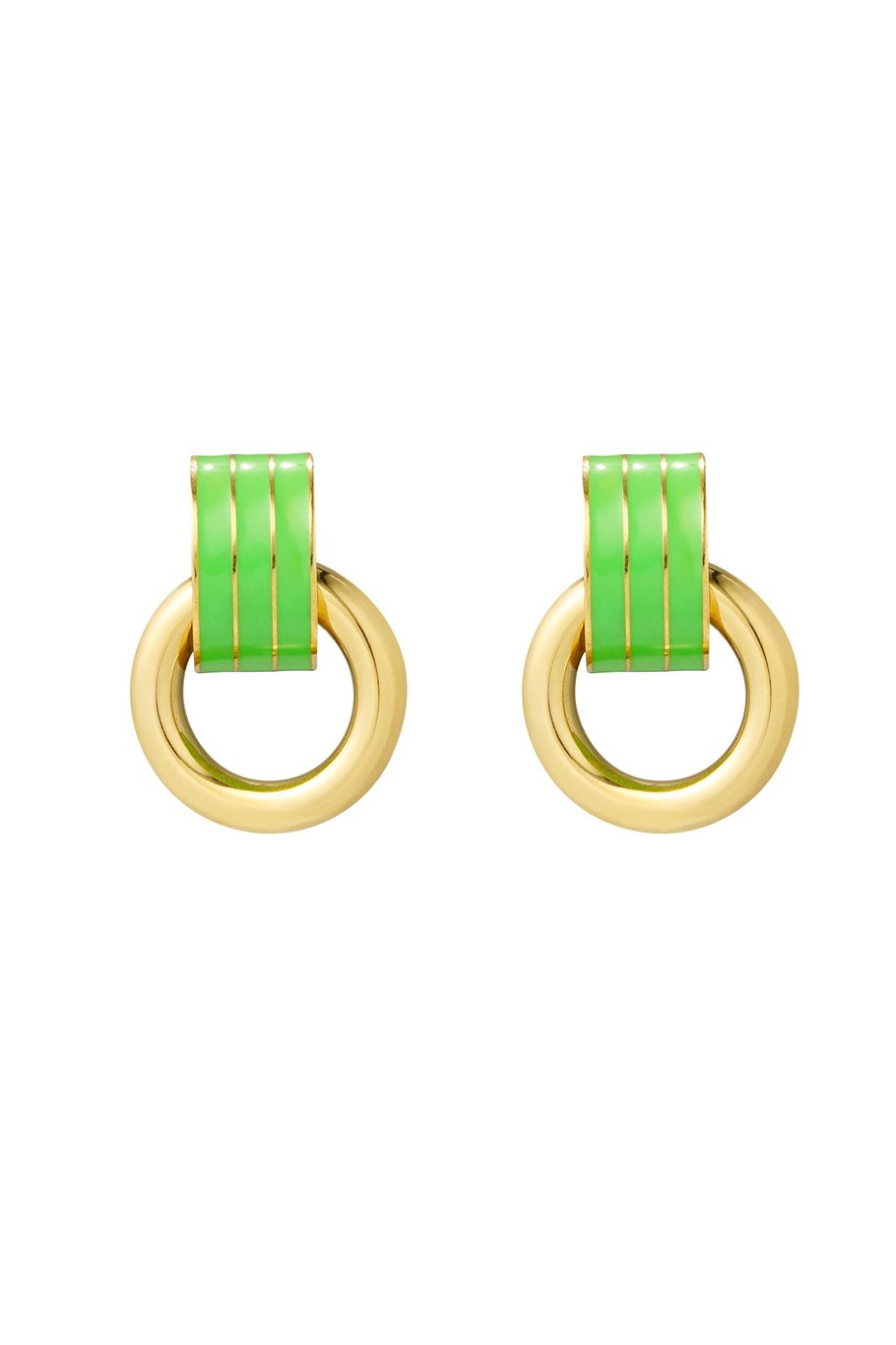 Oorbellen Double - Groen
