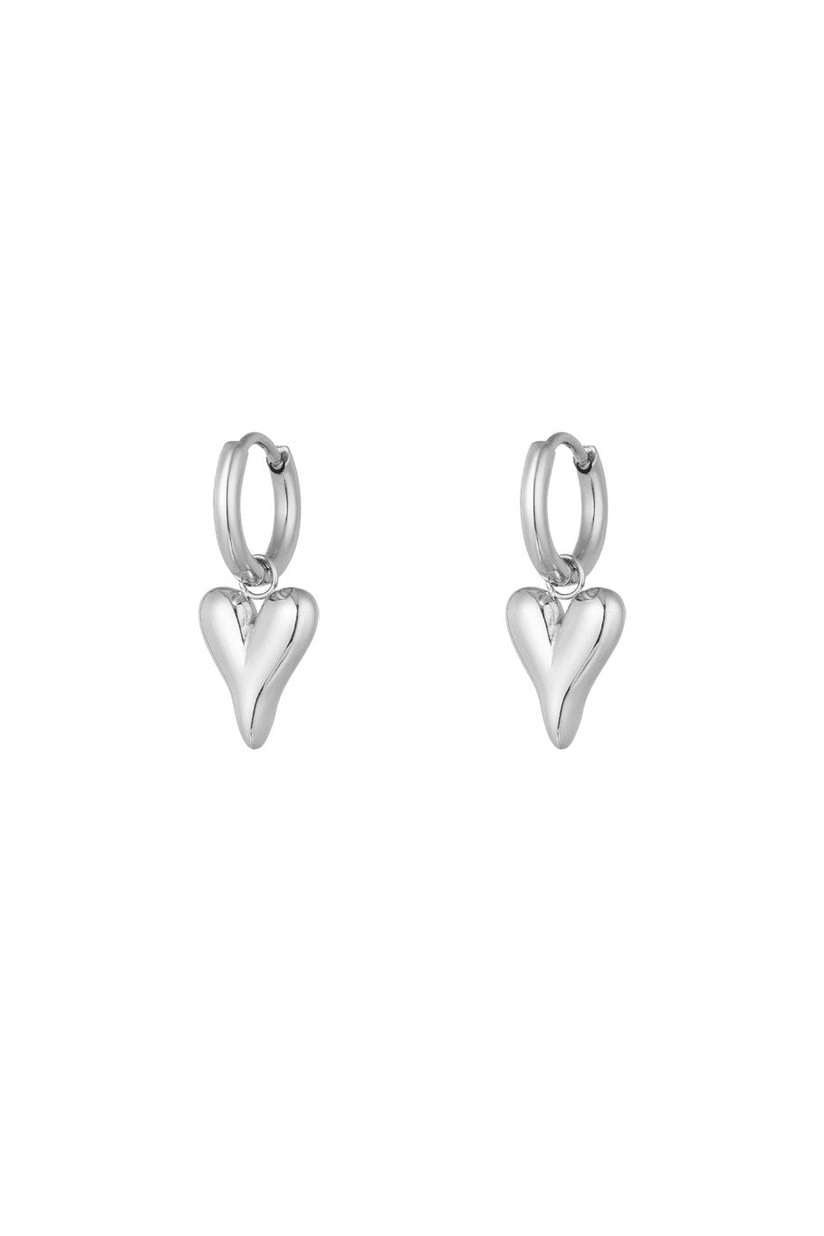 Oorbellen Hartje - Zilver