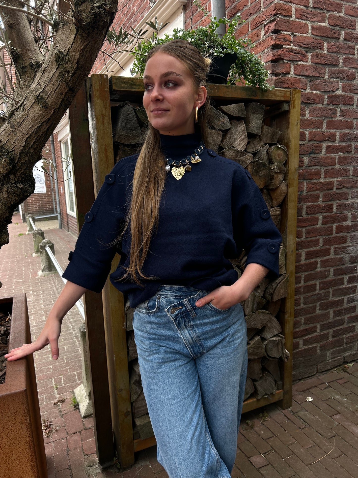 Basic Trui - Donkerblauw