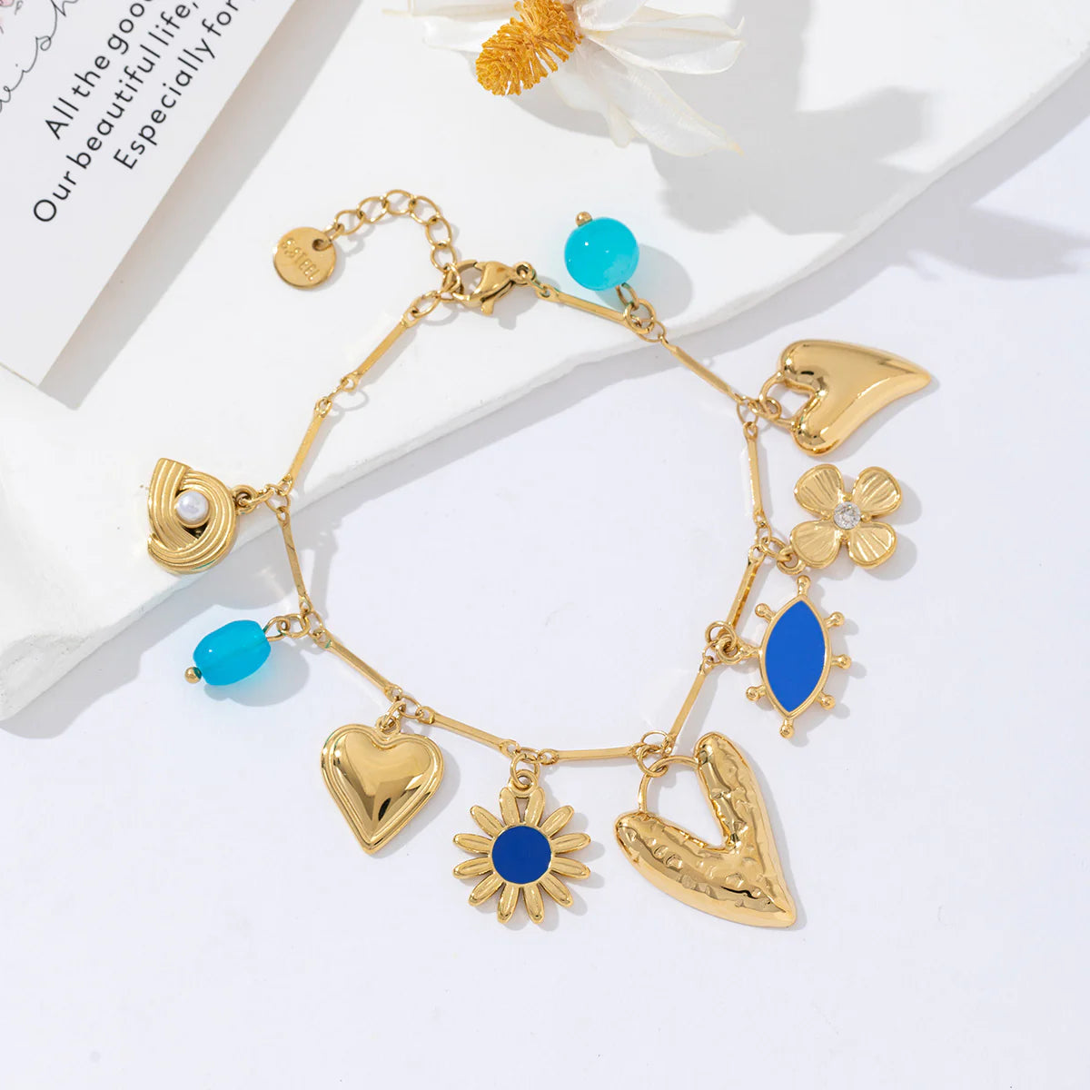 Bedelarmband- Blauw
