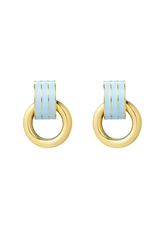 Oorbellen Double - Blauw