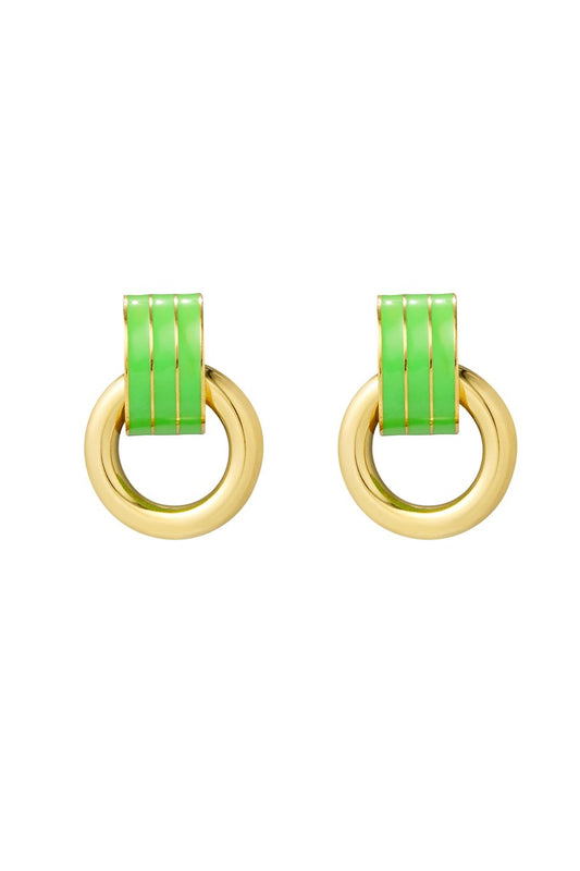 Oorbellen Double - Groen