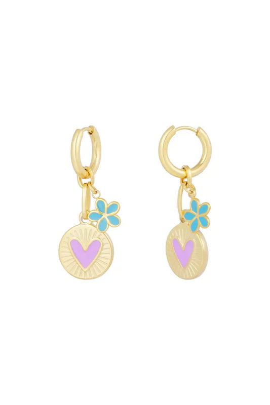 Oorbellen Flower - Goud