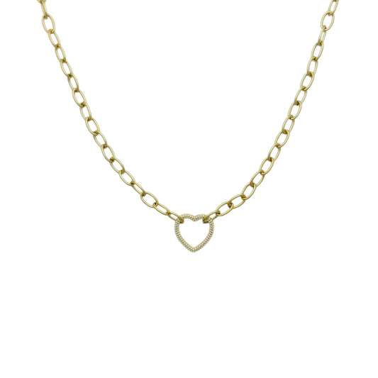 Ketting hart glitter