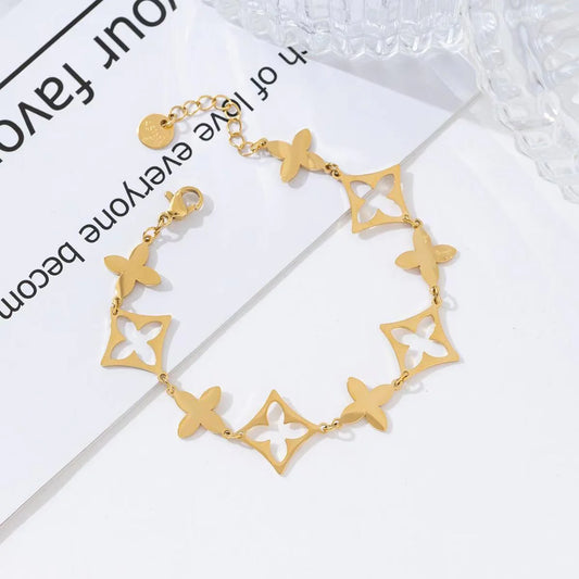Armband Klaver - Goud