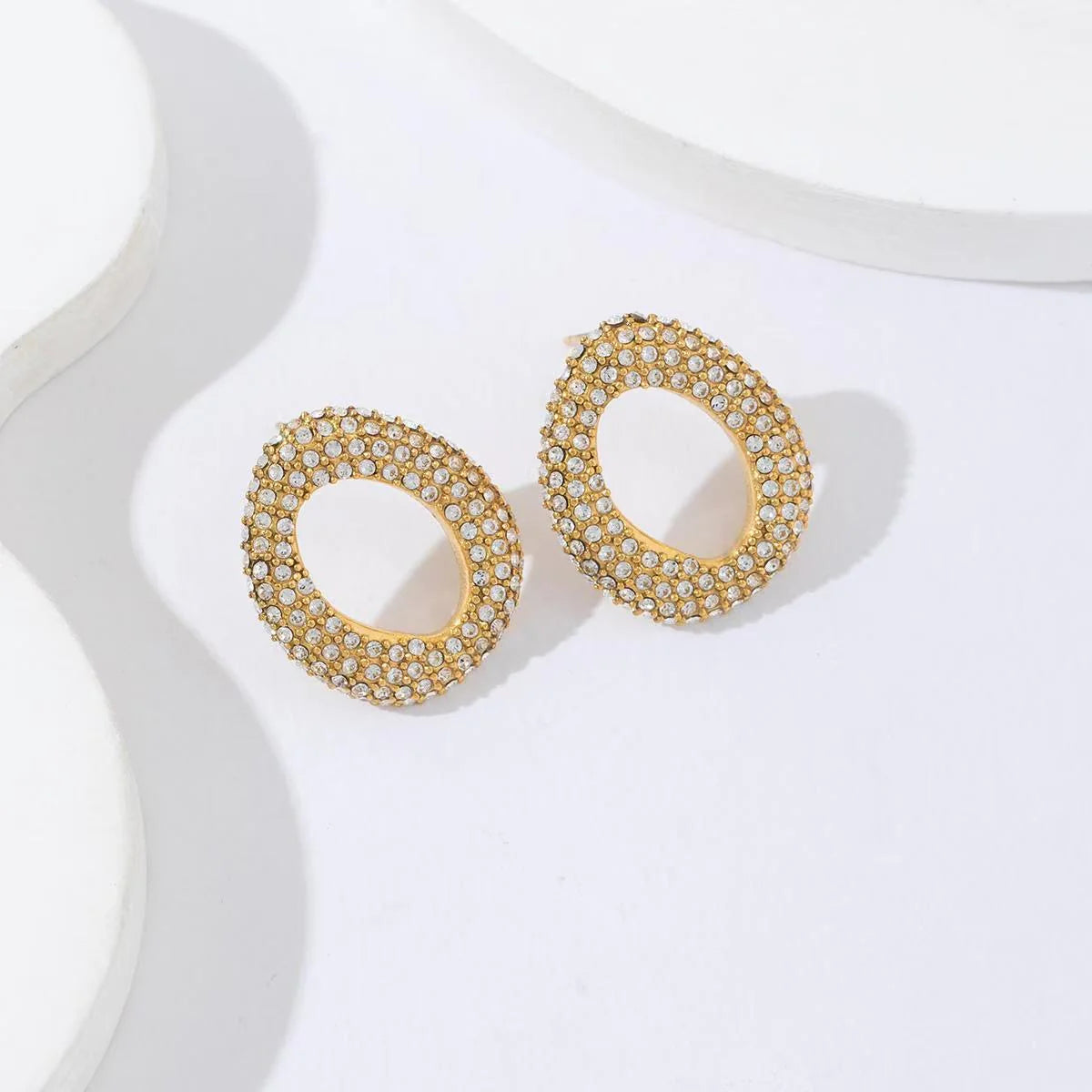 Oorbellen Ovaal glitter