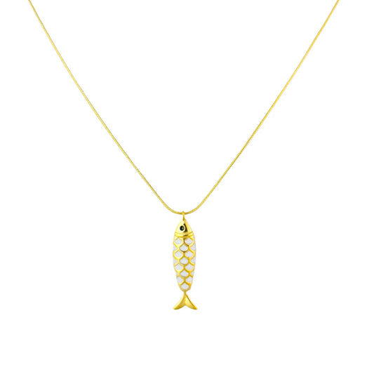 Ketting Fish - Wit
