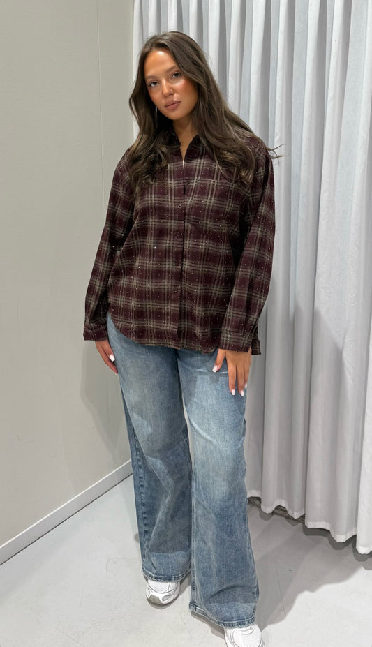 Blouse Strass - Bordeaux