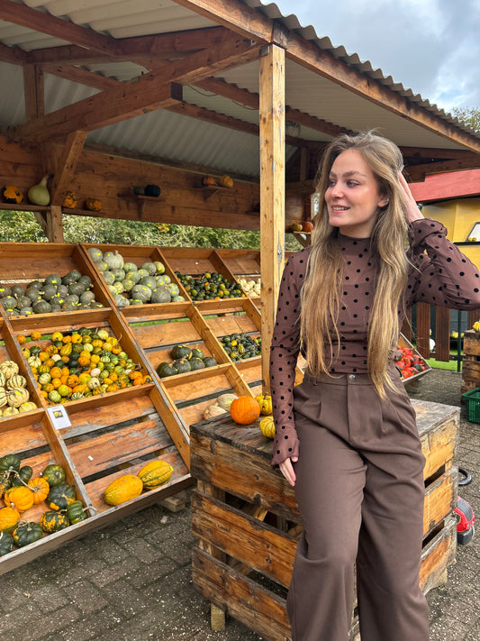 Mess top Polka Dot - Bruin