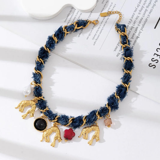 Ketting Denim - Goud