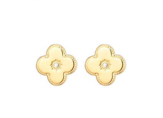 Oorbellen  Bloem - Goud
