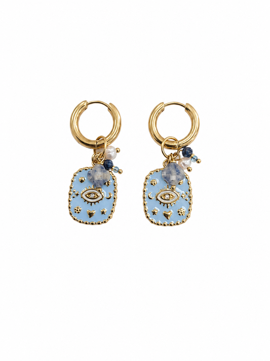 Oorbellen Eye - Blue