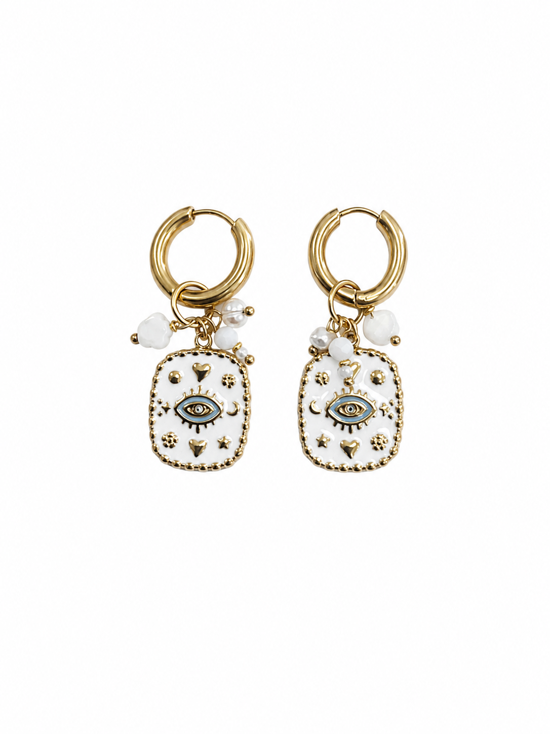 Oorbellen Eye - White