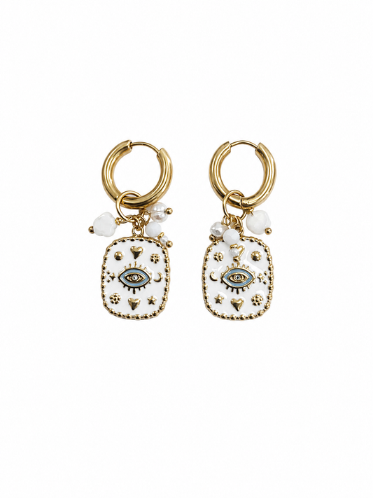 Oorbellen Eye - White