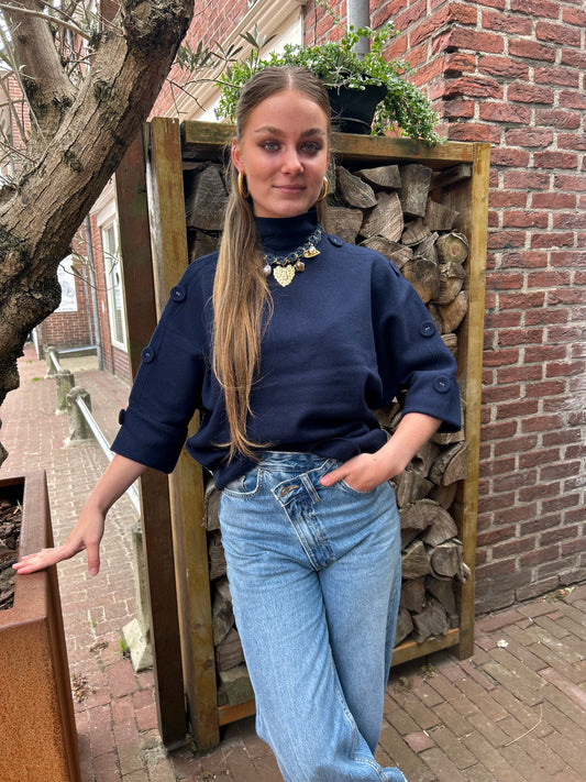 Basic Trui - Donkerblauw